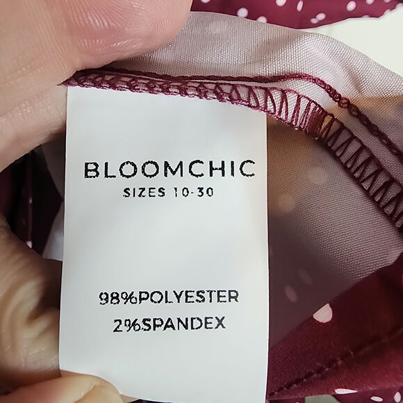 BloomChic Puff Sleeve Pleat Crew Neck Top, NWT, 4X - Picture 5 of 6